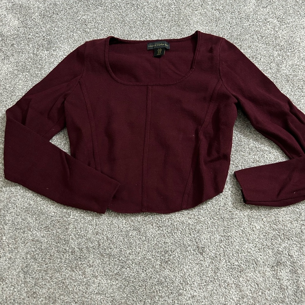 House of Harlow 1960 Deep Burgundy Blouse